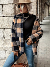 Bonfire Stories Plaid Pocketed Jacket - Beige/Black InsStreet